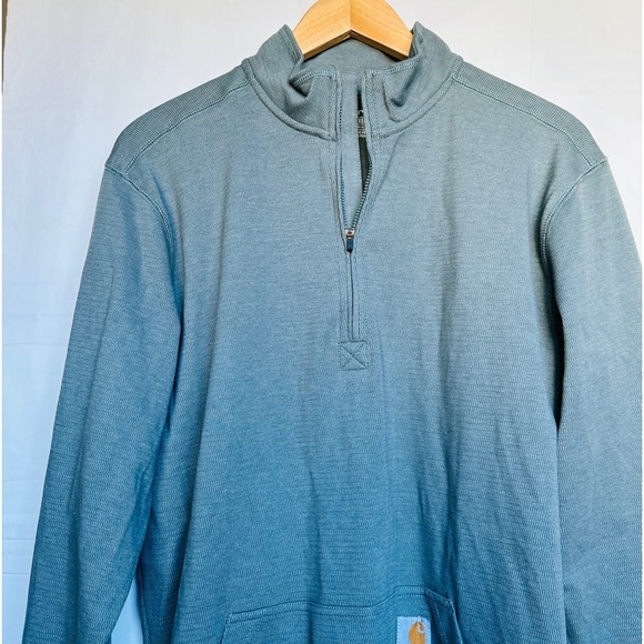 Carhartt Relaxed Fit Heavy Cotton Half Zip Thermal Size M - Picture 5 of 11